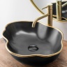 Mezclador de lavabo Rea Lungo dorado mate, alto (REA-B4526)