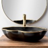 Mezclador de lavabo Rea Lungo dorado mate, alto (REA-B4526)