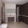 Cabina de ducha Omnires Marina Walk In 110x200 cm cristal de seguridad, negro (DNR10XBLTR)