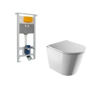 toilet Omnires Tampa rimless suspended seat duroplast + installation Oli Olipure 30x20 (880780/152972 + TAMPAMWBP)