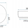 Lavabo Rea Sami 35,5x35,5 aiax brillante (REA-U4522)