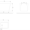 bidet Omnires Fontana wall hung white (FONTANABIBP)