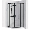 Cabina de ducha Rea Look 80x80x190, cristal de seguridad, transparente, negro (REA-K7902)