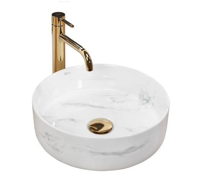 washbasin Rea Sami 35,5x35,5 nature marble (REA-U6606)
