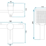 Mezclador de baño Rea Melia blanco/dorado (REA-B2710)