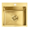 Fregadero de cocina Rea Leo 40x45 con sifón, dorado cepillado (ZLE-06001)
