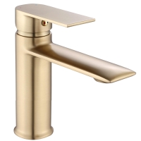 смеситель для умывальника Rea Veneta brushed gold, низкая (REA-B3010)