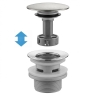 сифон для умывальника с донным клапаном Rea click-clack brushed nickel (REA-A9495)