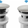 сифон для умывальника с донным клапаном Rea click-clack brushed nickel (REA-A9495)