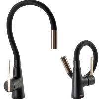 Grifo monomando de cocina Rea ICON negro/dorado (REA-B5682)
