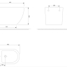bidet Omnires Ottawa wall hung white (OTTAWABIBP)