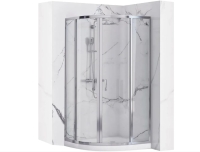 Cabina de ducha Rea Look 80x80x190, cristal de seguridad, transparente, cromado (REA-K7904)