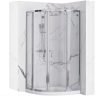 Cabina de ducha Rea Look 80x80x190, cristal de seguridad, transparente, cromado (REA-K7904)