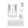 Cabina de ducha Rea Look 80x80x190, cristal de seguridad, transparente, cromado (REA-K7904)
