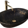 Lavabo Rea Roma 56x40 mármol negro mate (REA-U5609)