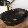 Lavabo Rea Roma 56x40 mármol negro mate (REA-U5609)