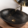 Lavabo Rea Roma 56x40 mármol negro mate (REA-U5609)
