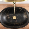 Lavabo Rea Roma 56x40 mármol negro mate (REA-U5609)