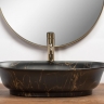 Lavabo Rea Roma 56x40 mármol negro mate (REA-U5609)