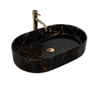 Lavabo Rea Nadia 61x38,5 mármol negro brillo (REA-U0539)