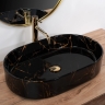 Lavabo Rea Nadia 61x38,5 mármol negro brillo (REA-U0539)