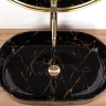 Lavabo Rea Nadia 61x38,5 mármol negro brillo (REA-U0539)