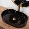 Lavabo Rea Nadia 61x38,5 mármol negro brillo (REA-U0539)