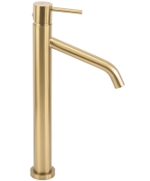 Mezclador de lavabo alto Rea Level, cepillado dorado (REA-B6217)