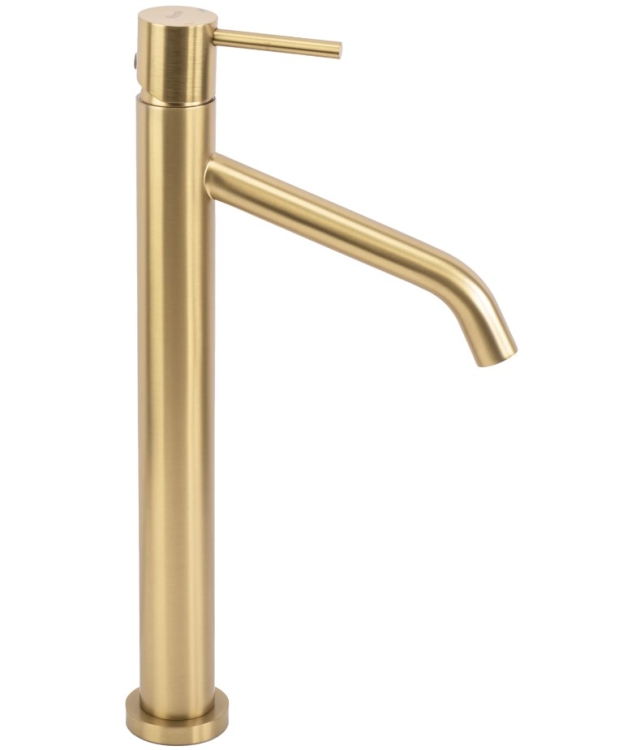 Mezclador de lavabo alto Rea Level, cepillado dorado (REA-B6217)