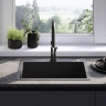kitchen sink Rea Liam 58x45 with siphon, black (ZLE-06008)