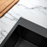 kitchen sink Rea Liam 58x45 with siphon, black (ZLE-06008)