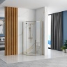 Cabina de ducha Rea Diamond 90x90 cristal de seguridad dorado transparente (REA-K4904)