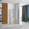 Cabina de ducha Rea Diamond 90x90 cristal de seguridad dorado transparente (REA-K4904)