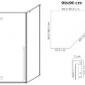 Cabina de ducha Rea Diamond 90x90 cristal de seguridad dorado transparente (REA-K4904)
