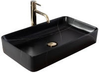 Lavabo Rea Denis 61x35 piedra negra mate (REA-U6510)