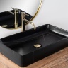 washbasin Rea Denis 61x35 black stone matt (REA-U6510)