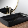 washbasin Rea Denis 61x35 black stone matt (REA-U6510)