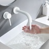 Mezclador de lavabo empotrado Rea Lungo blanco (REA-B9559)