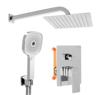 Conjunto de ducha empotrado Rea Orix cromado (REA-P8463)