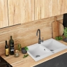 Fregadero de cocina Rea Caddy 46,5x80 blanco (ZLE-00133) + sifón