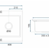 Fregadero de cocina Rea Caddy 46,5x80 blanco (ZLE-00133) + sifón