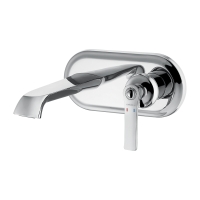 Mezclador de lavabo empotrado Omnires Armance cromado (AM5215CR)