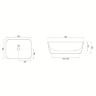 Lavabo Rea Freja 38,5x50 gris (REA-U6648)