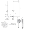 Sistema de ducha con termostato Omnires Y cromado (SYSY10/N/6CR)
