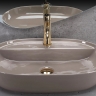 washbasin Rea Aura 61x41 beige shiny (REA-U6381)