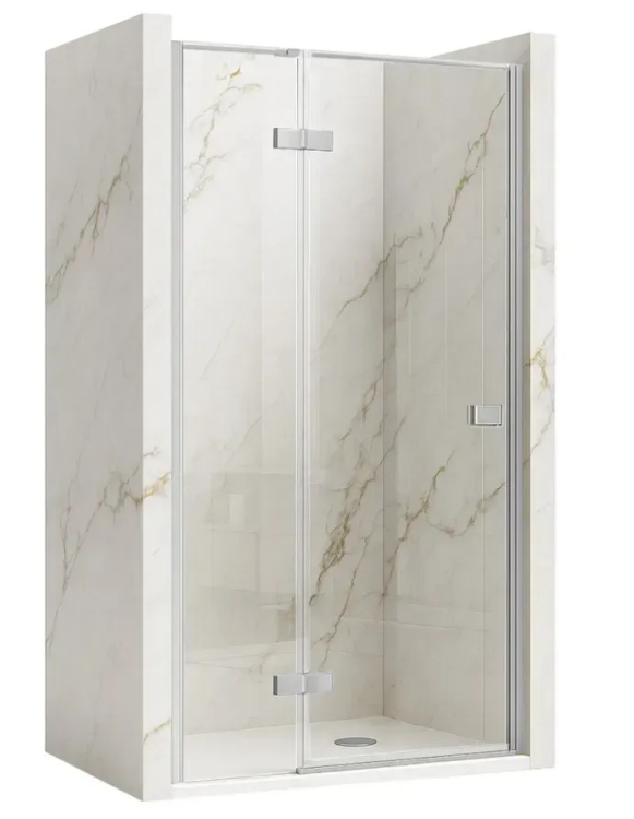 душевая дверь Rea Atlas 80x200 безопасное стекло, прозрачное, слева, chrome (REA-K4662)