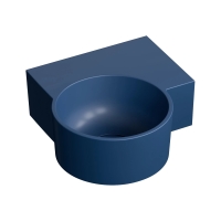 умывальник Omnires Ovo M+ 34,5х33,5 угловой, правый, matt midnight blue (OVO335UWPMB)
