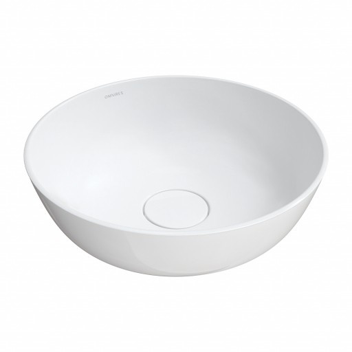 washbasin Omnires Silk 40x40 white matt (SILKR400BM)