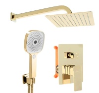 Conjunto de ducha empotrado Rea Orix dorado (REA-P8464)