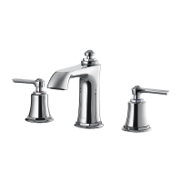 Mezclador de lavabo Omnires Armance, tres orificios, cromado (AM5214CR)